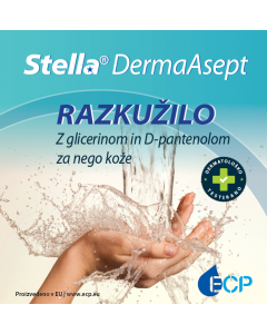 STELLA DERMA ASEPT 1 L RAZKUŽILO ZA ROKE Z D-PANTHENOLOM